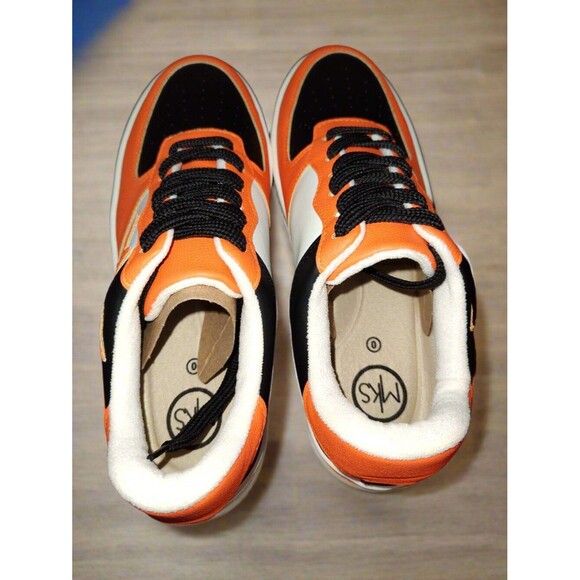 Women's Orange and Black Sneakers - size 10 - Picture 4 of 6